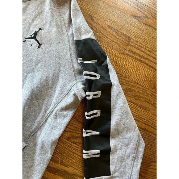 Nike Air Jordan Hoodie Adult L Flight Jumpman Spell Out Sleeves Retro Streetwear - Picture 2 of 8